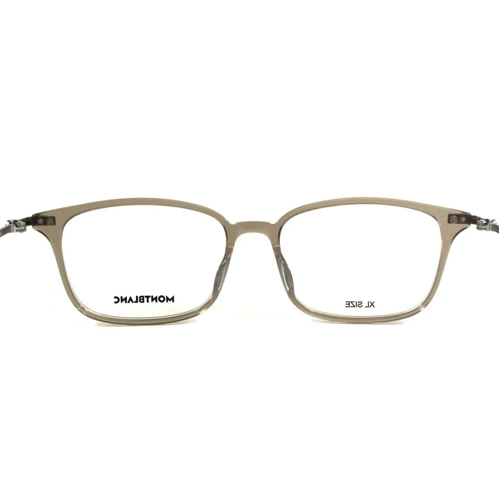 Montblanc Eyeglasses Frame MB0315OA 008 Clear Brown Silver Asian Fit 56-17-150